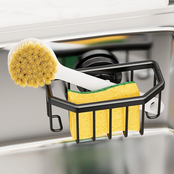 TAILI Sponge Holder with Strong Suction Cup, Dish Sponge Caddy Inside Sink by TAILI