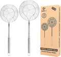 Pack of 2 Large Spider Strainer, Stainless Steel Skimmer Basket, Kitchen Ladle by BUNDLEPRO