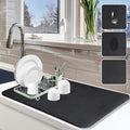 Dish Drying Mat for Kitchen Counter, Hide Stain Anti Absorbent for Kitchen by Etomiel