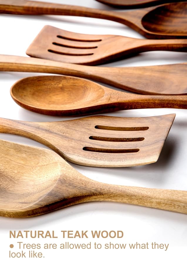Nucookery Wooden Cooking Utensils Set - Image 5