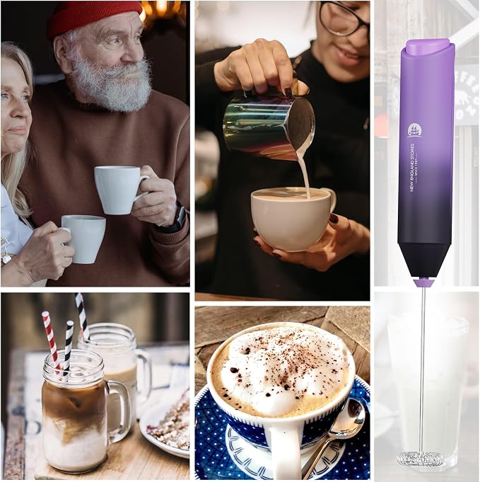 Powerful Milk Frother Handheld Foam Maker, Mini Whisk Drink Mixer - Image 5