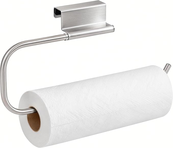 Over Cabinet Door Paper Towel Holder by Qflushor