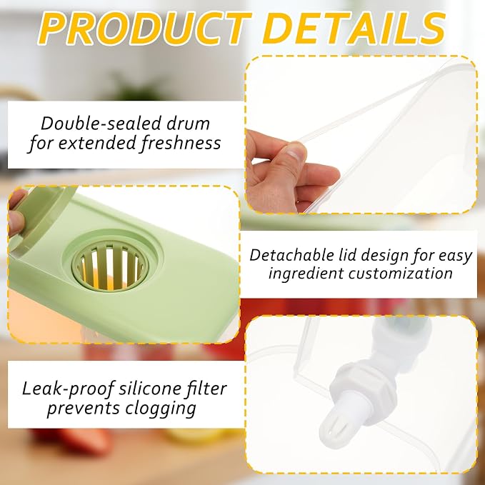 2 Pack Drink Dispenser for Fridge 1 Gallon Water Dispenser for Party Upgraded - Image 3