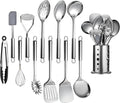 12 Pcs Stainless Steel Cooking Utensils Set, Metal Kitchen Tools Include by Unknown