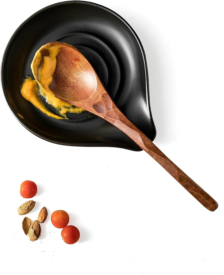 LAUCHUH Spoon Rest for Stove Top, 5 inch Large Cooking Spoon Holder for Kitchen by LAUCHUH