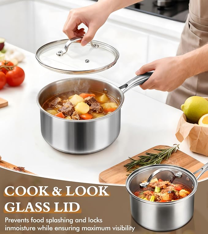 Stainless Steel Saucepan Set - Image 8