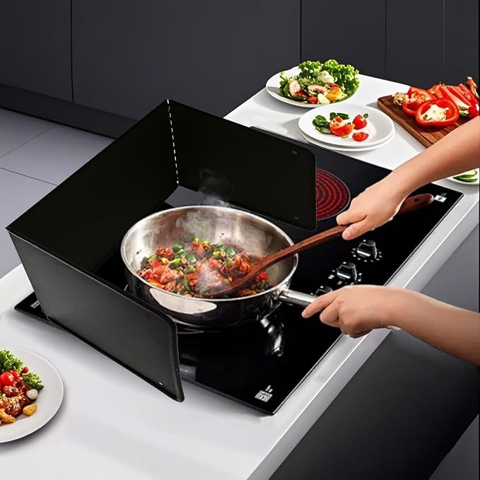 Large 3 Sided Splatter Guard for Frying Stove Top, Oil Splash Guard Cooking for - Image 7