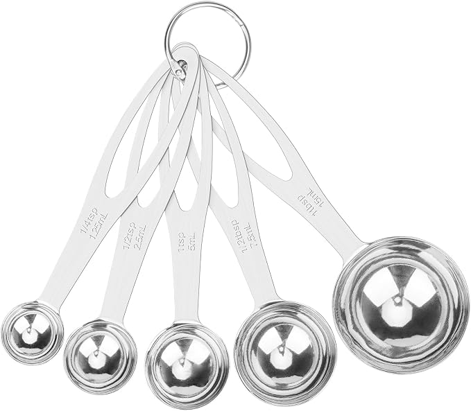 5pcs Measuring Spoon Set, Heavy Duty Stainless Steel Measuring Cups by Aovchei