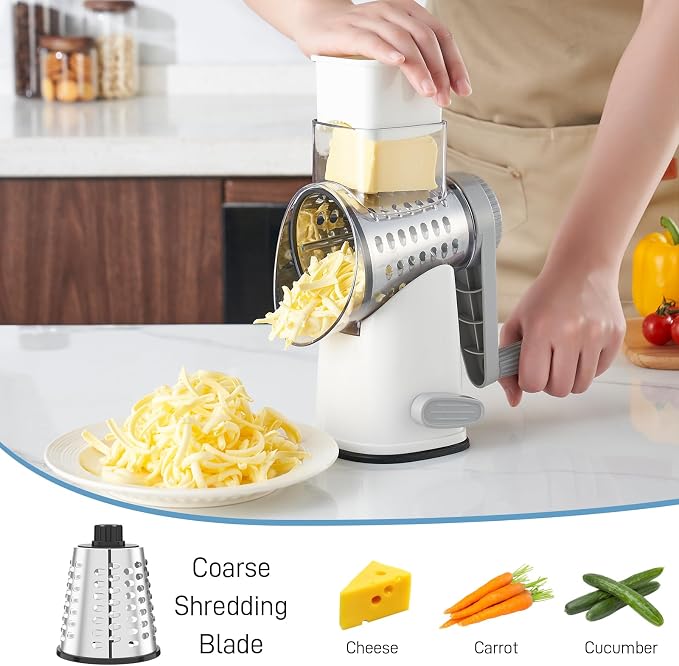 VEKAYA Rotary Cheese Grater Hand Crank - Image 4