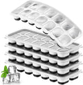 Ice Cube Tray 5 Pack, Stackable Silicone Ice Cube Trays by Tohsssik