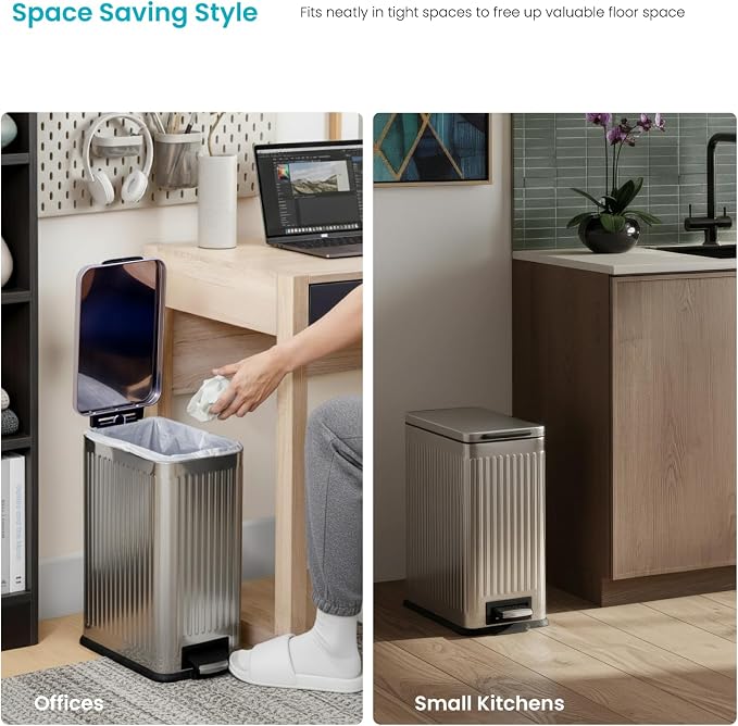 Home Zone Living 4 Gallon Kitchen Trash Can - Image 3