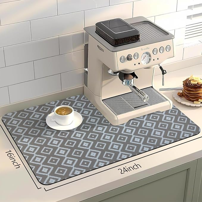 Bloss Dish Drying Mat, 2025 Multiple Usage Coffee Bar Mat, Kitchen Counter Mat - Image 2