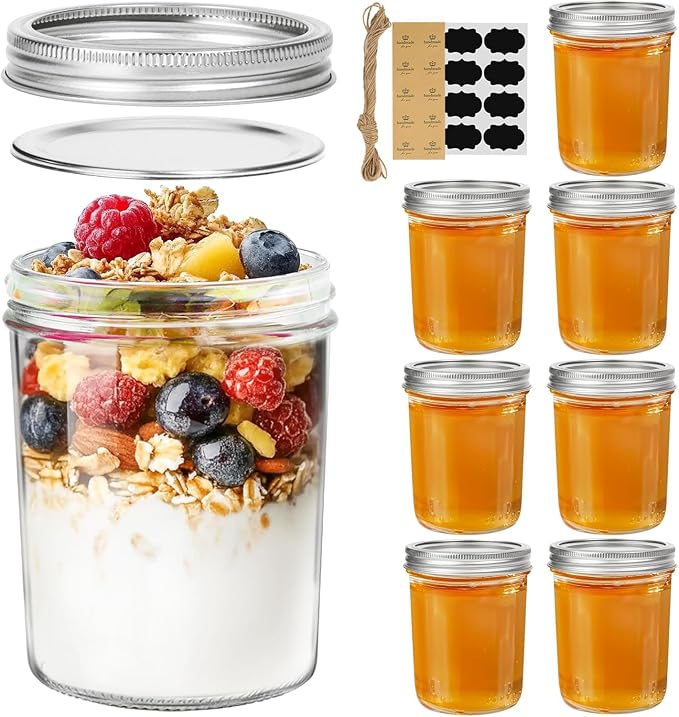 ComSaf Wide Mouth Mason Jars 16oz by ComSaf