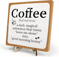 Funny Coffee Bar Decor – Rustic Wooden Sign by DMADNF