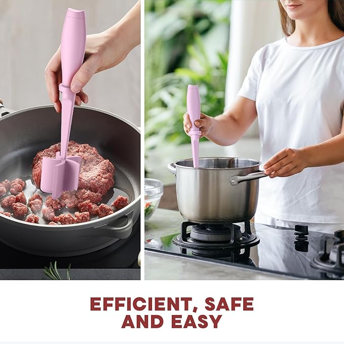 2 Pcs Meat Chopper, Hamburger Grinder, Premium Heat Resistant Smasher - Image 6