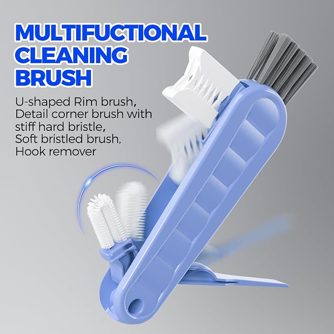6 Pack Holikme 4 in 1 Cup Lid Cleaning Brush Set - Image 3