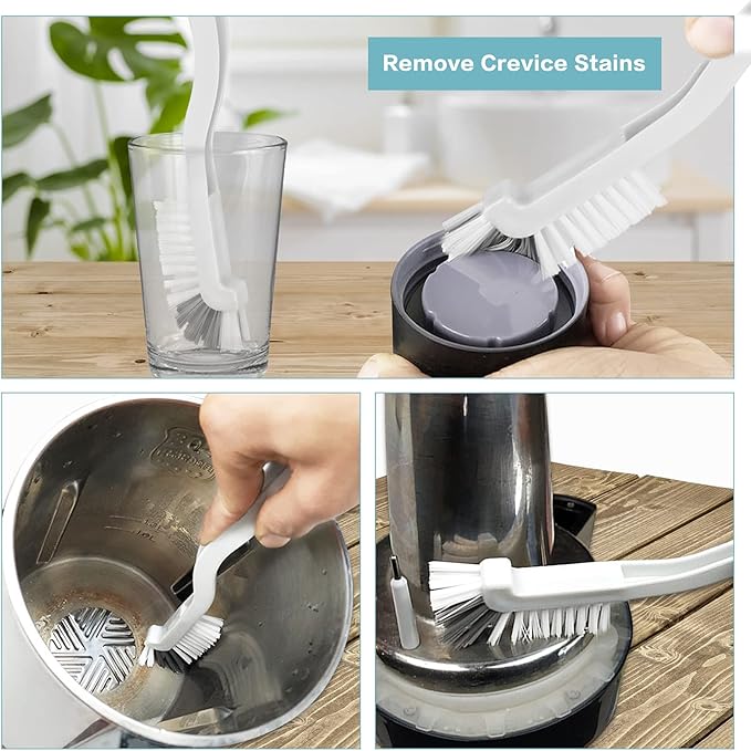 8 Pcs Dish Brush Bottle Bathroom Scrub Brushes Kitchen Cleaning Brush Right - Image 4