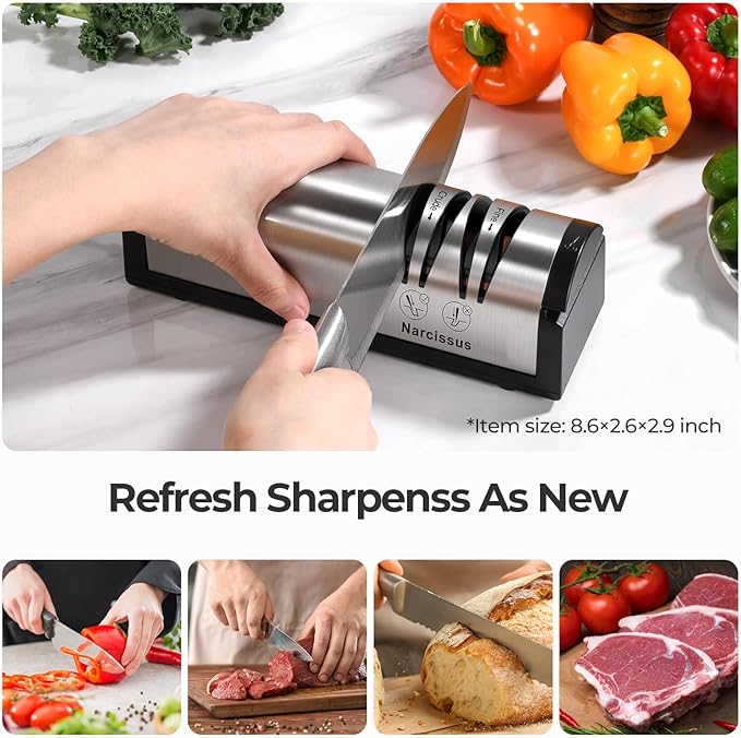 Narcissus Knife Sharpener, Professional 2 Stage Electric Knife Sharpener - Image 2