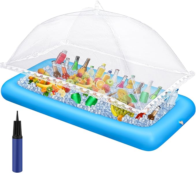 Leitee 3 Pcs Inflatable Serving Bar Kit Includes Salad Buffet Tray by Leitee