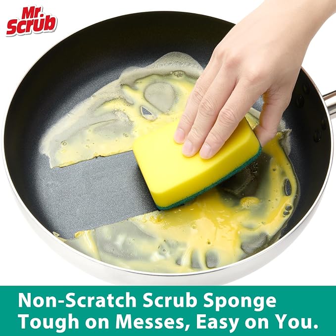 Mr. Scrub Sponges Kitchen Scrub Dish Sponge Scouring Pad, 48 Pack Cleaning - Image 2