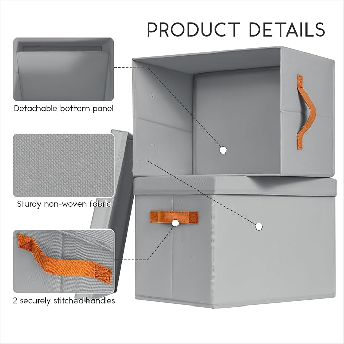 Homsorout Storage Bins with Lids - Image 6
