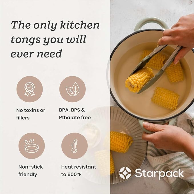 Starpack 'Get a Grip' Silicone Kitchen Tongs - Image 2