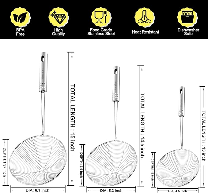 Anaeat Stainless Steel Spider Skimmer - Image 6