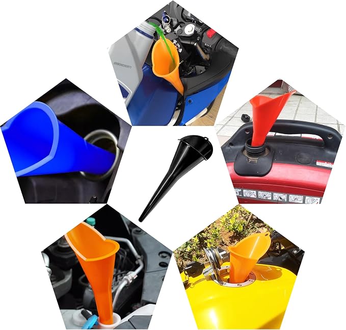 2 PCS Oil Funnel, Automotive Multi-Function Plastic Fuel Funnel - Image 5