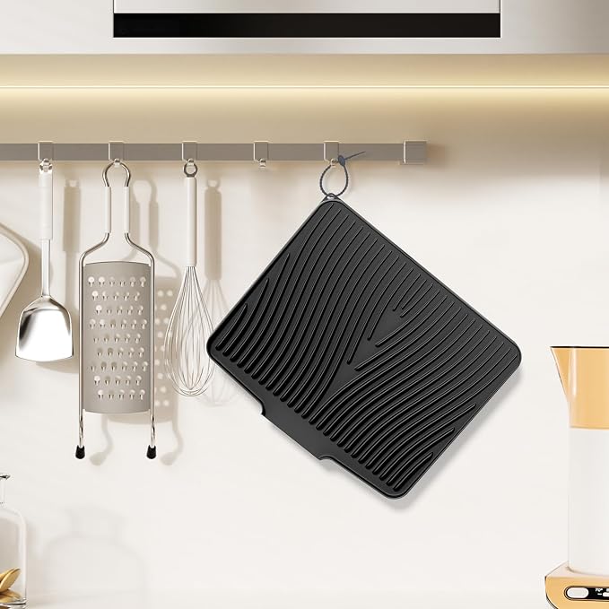 Silicone Dish Drying Mat for Kitchen Counter, Dish Drying Pad, Non-Slip Drain - Image 6