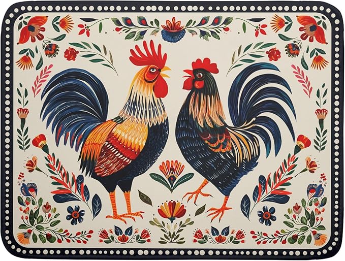 Rooster Poultry Dish Drying Mat by Giwawa