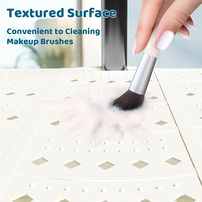 Bathroom Sink Cover for Counter Space, Foldable Silicone Sink Mat Makeup - Image 7