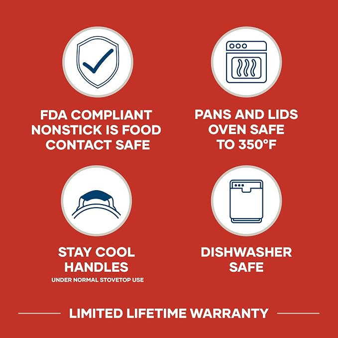Farberware Cookstart DiamondMax Nonstick Cookware/Pots and Pans Set, Dishwasher - Image 18