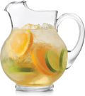 Libbey Acapulco Large Glass Pitcher Set of 2, 89 Oz, Tall Bubble Glass Pitchers by Libbey