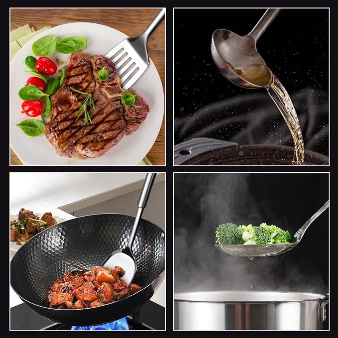5 PCS Cooking Utensils Set Stainless Steel Kitchen Utensils Gadgets Resistant - Image 5