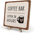 Coffee Bar Sign Plaque Decor, Coffee Bar Accessories, Rustic Wooden Tabletop by DMADNF