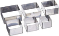 Ateco Plain Edge Square Cutters in Graduated Sizes, Stainless Steel by Ateco