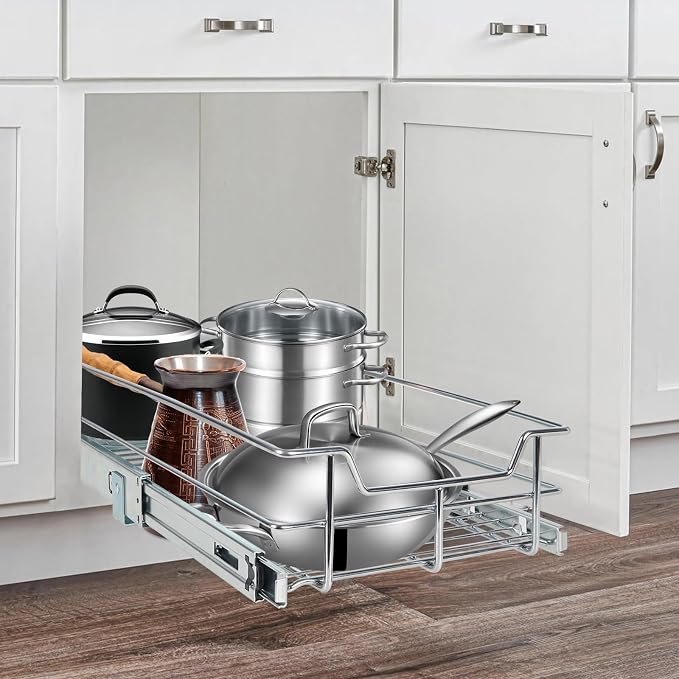 Pull Out Cabinet Organizer 15" W X 22" D, Slide Out Drawers - Image 9