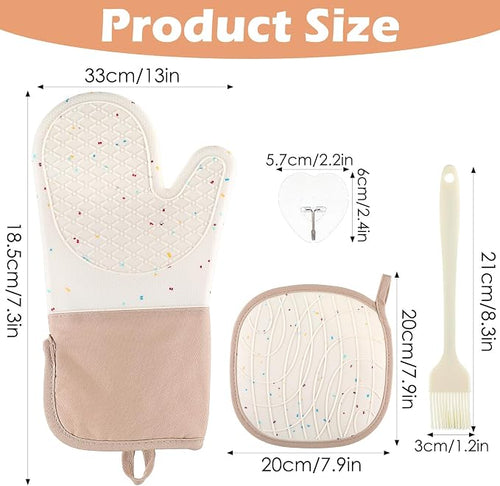 10 Pcs Kitchen Oven Mitts and Potholders Set - Image 2