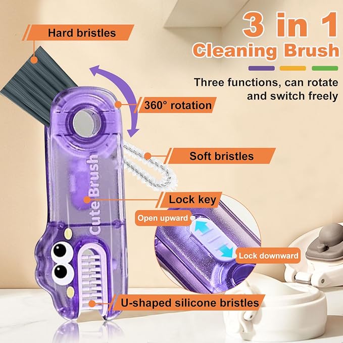 3 in 1 Cup Lid Cleaning Brush, Gap Cleaner Brushs - Image 4