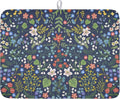 Flower Floral Dish Drying Mat 18x24 inch Microfiber Navy Blue Drying Mats by Giwawa