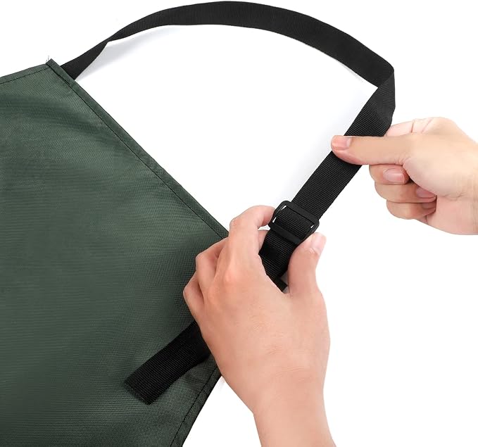 Gotega Waterproof Rubber Vinyl Apron Adjustable Dishwasher Apron - Image 4