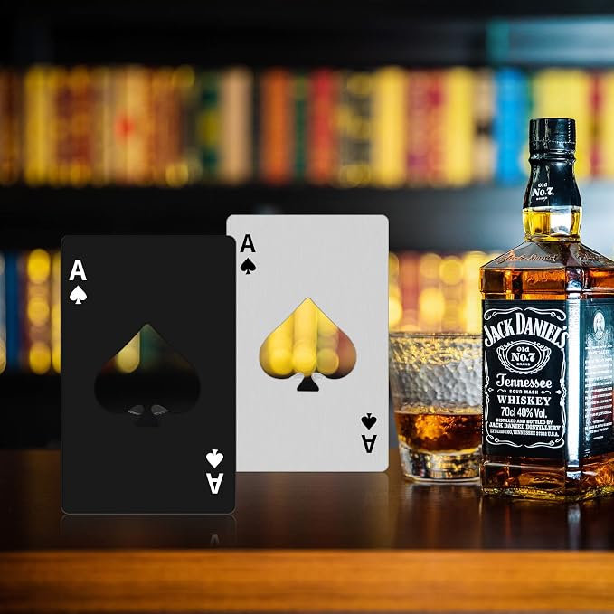 Ace Of Spades Bottle Opener-Stainless Steel Credit Card Size Casino Bottle - Image 7