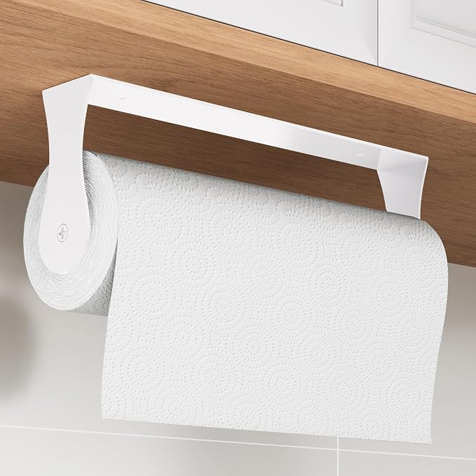 Paper Towel Holder Under Cabinet, Wall Mount, Stainless Steel, Adhesive or by Awarmhome