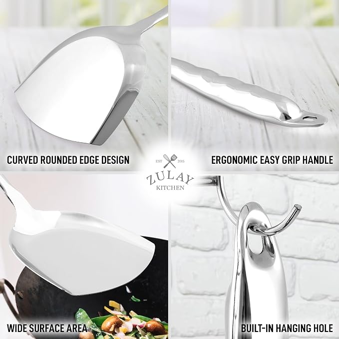 Zulay Kitchen Stainless Steel Wok Spatula - Image 5