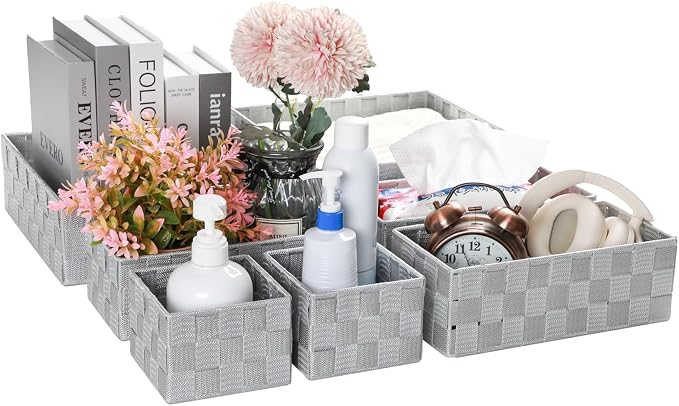 Posprica Small Baskets for Organizing Woven Storage for Shelves, Decorative - Image 8