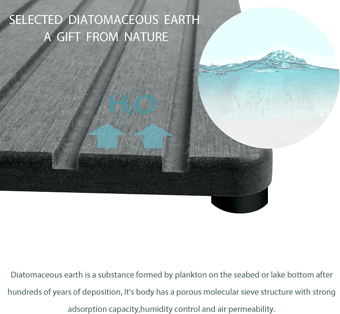 NiuYichee 2 PCS Water Absorbent diatomite Coasters, Stone Drying mat - Image 4