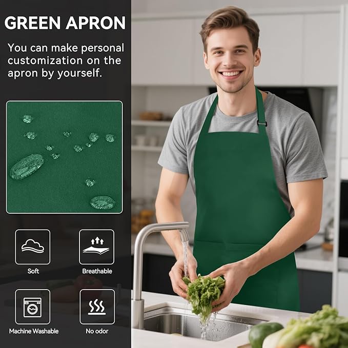 NLUS 2 Pack Kitchen Aprons - Image 2