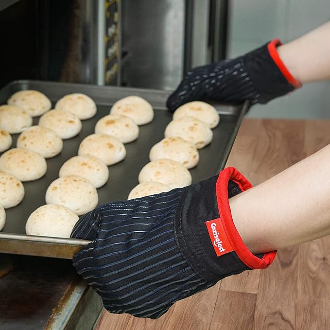 Oven Mitts and Pot Holders Set, Cooking Mitts, Heat Resistant Cooking Mitts and - Image 6