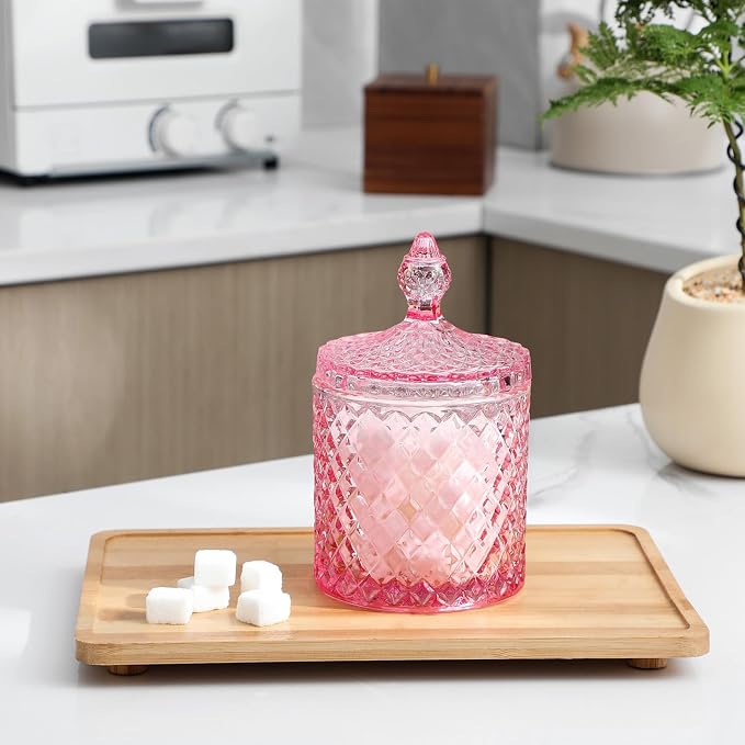 rejomiik 2 Pack Qtip Holder Glass Apothecary Jars - Image 5
