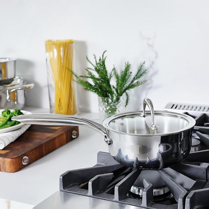 KEAWELL K3 Premium 1.5-Quart Tri-Ply Stainless Steel Saucepan - Image 2